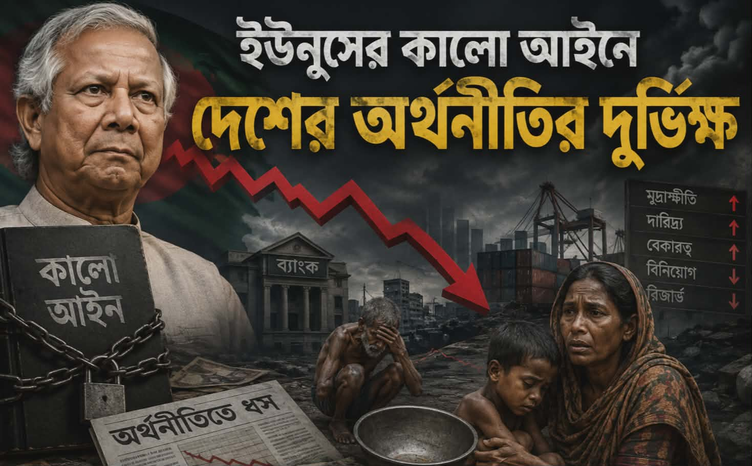 ইউনূসের কালো আইনে অর্থনীতির সর্বনাশ