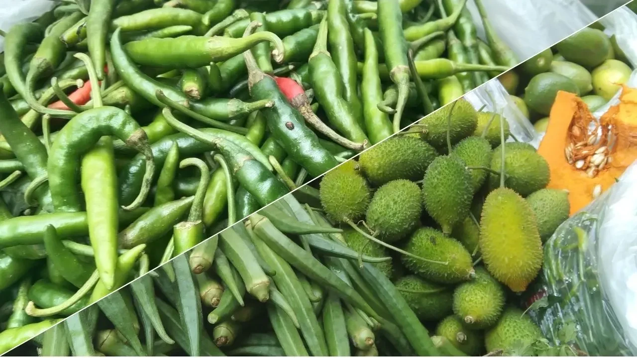 বেগুনের কেজি ১৫০ আর ৪০০ ছুঁই ছুঁই কাঁচা মরিচ